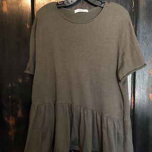 Zara knit peplum top